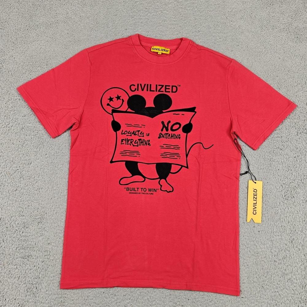CivilizeD‎ Shirt Mens Small Red Loyalty Everything No Snitching Graphic Tee New